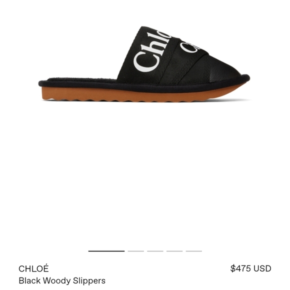 🩷Chloe Woody Leather & Cloth Slides Sz 37 US 7 - Picture 7 of 10